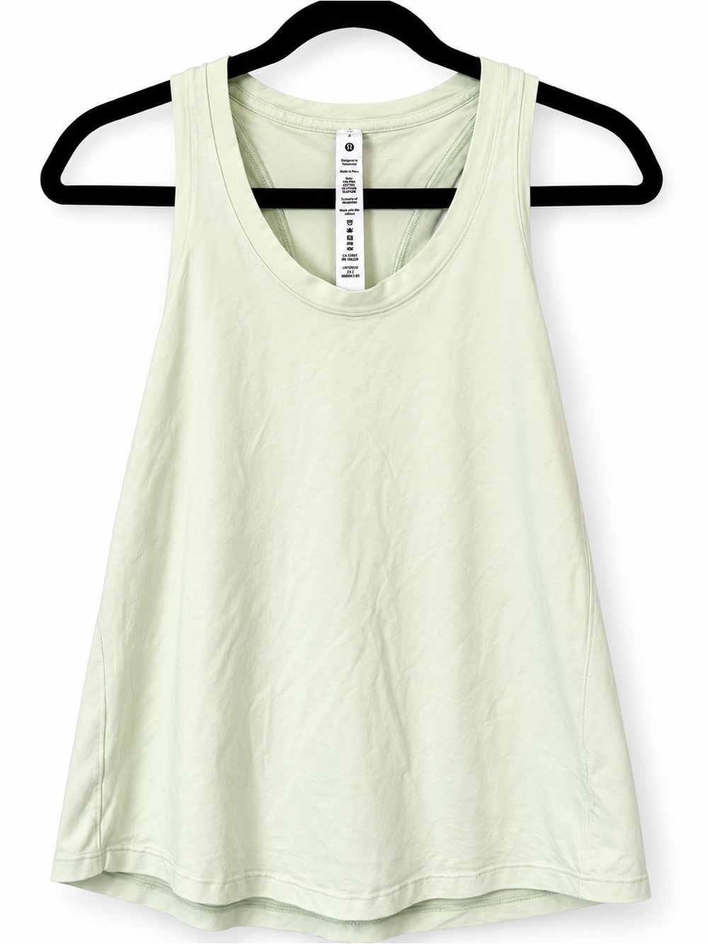 Lululemon Love Tank Top Size 2 Pale Mint Green Pima Cotton Racerback